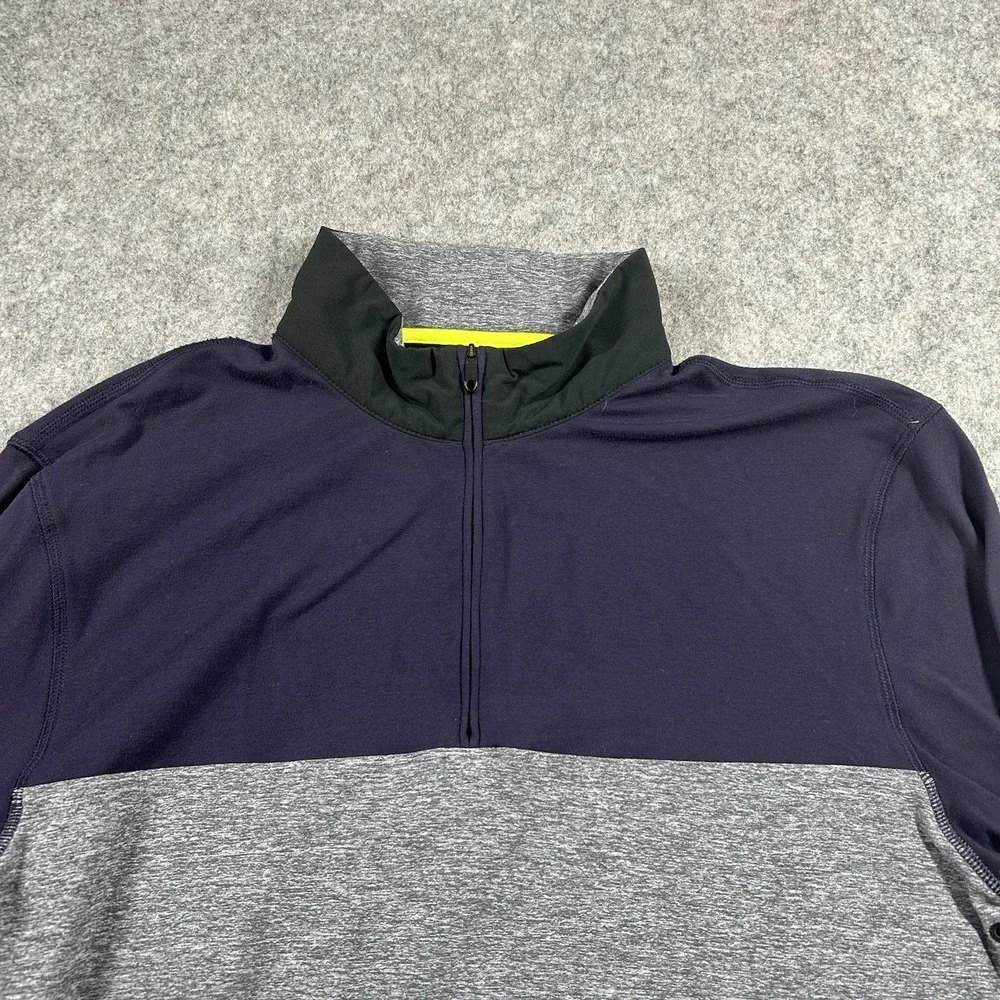 Lululemon Sprint Zip Heathered Gray Jacket Mens M 1/4 Zip Performance Workout